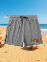 2025 summer new Men's compression gym shorts, JORDAN printed sports pants, quick drying, basketball, beach, muscle, fitness