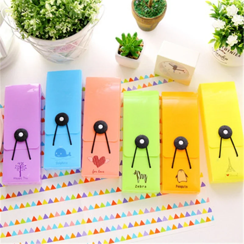 

Elastic pen small fresh cartoon creative stationery stationery wholesale plastic buckle tower prize for students of color statio