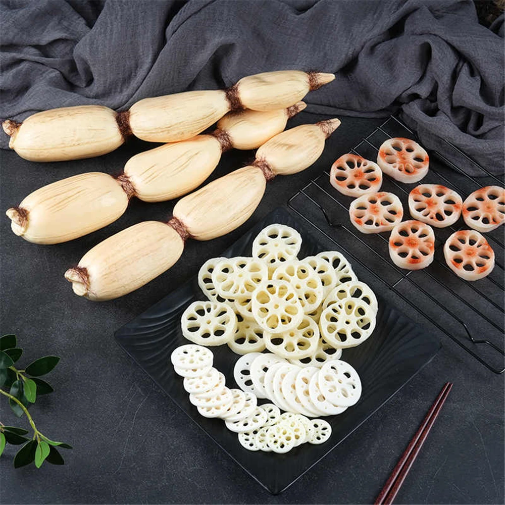 

vegetable simulation Kitchen cabinet hotel restaurant shop store decoration Lotus Root Slices fake Artificial vegetables model