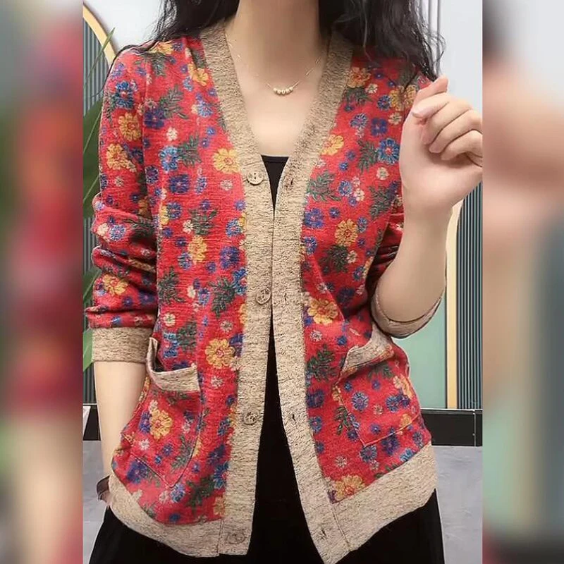 Cardigan à manches longues pour femmes, vêtements de base pour femmes, haut t-shirt chimilote, mode automne et hiver, nouveau, 2024