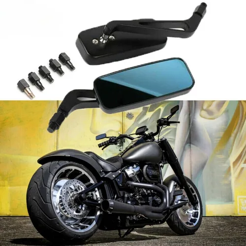 Espejo retrovisor para motocicleta Harley, 2 uds., Dynorphin Softail Sportster Touring, galvanoplastia