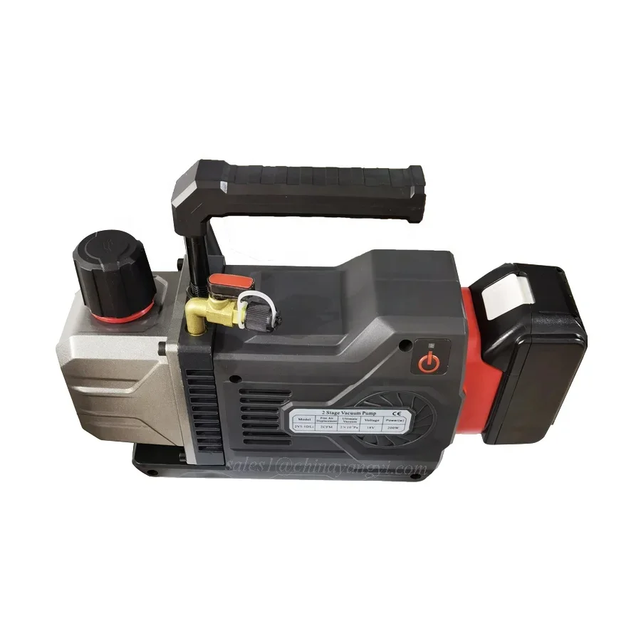

# DC Brushless Cordless Battery Vacuum Pump With AC Converter Dual Voltage 18V 110V 220V 2CFM A/C Refrigerant Vacuum Pump