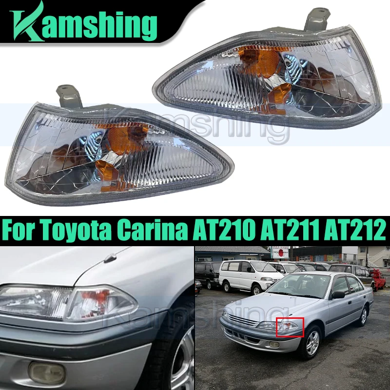 

1 пара угловых фонарей для Toyota Carina AT210 AT211 AT212 1996-1998, передний указатель поворота, габаритный фонарь, боковые фонари на крыле