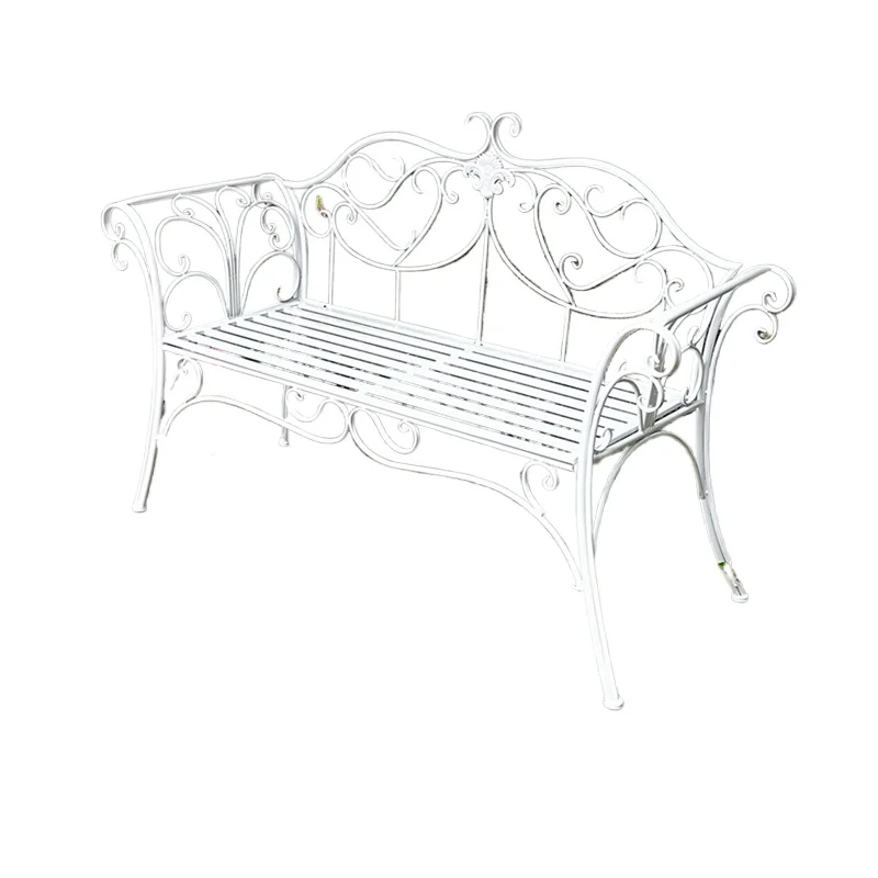 

A9L European wrought iron chair sofa bed furniture, outdoor long double chair