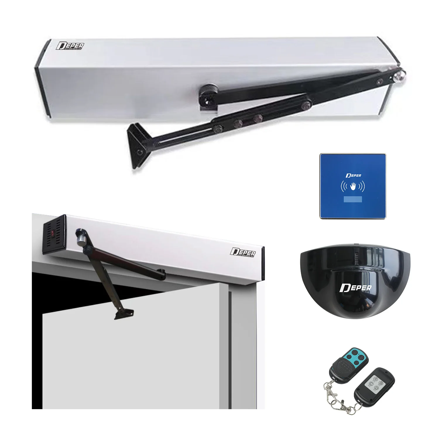 DSW100N Electric Swing Door Opener 100kg Capacity Automatic Swing Door Closer DC24V Motor Modern For Garage Hotel Industrial