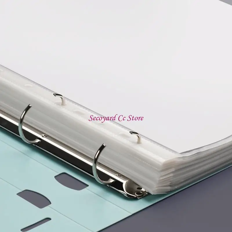 

N3UC File Folders Display Book 4 Hole Binders Folders 4-Rings Binders File Folde Display Book Document Folder