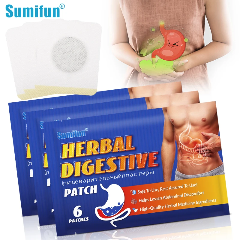 

12/30/60Pcs Sumifun Stomach Pain Relief Plaster Digestive System Medicine Herbal Patch Indigestion Diarrhea Treatment Flatulence