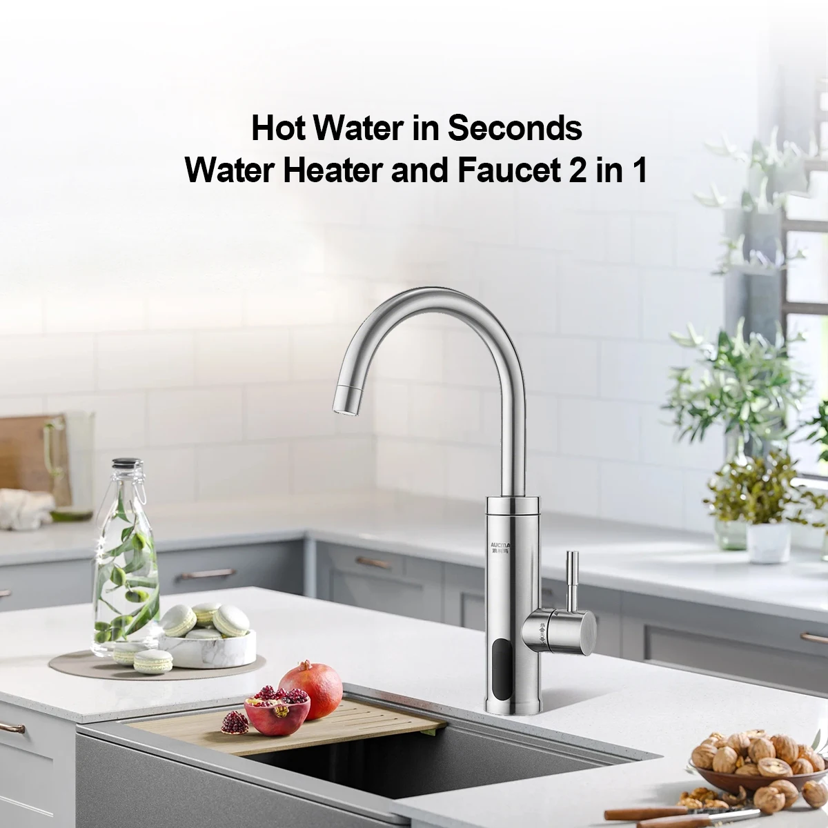 

3000 Вт электрический водонагреватель для ванной комнаты, кухни, безрезервуарный водонагреватель, проточный электрический кран с дисплеем температуры