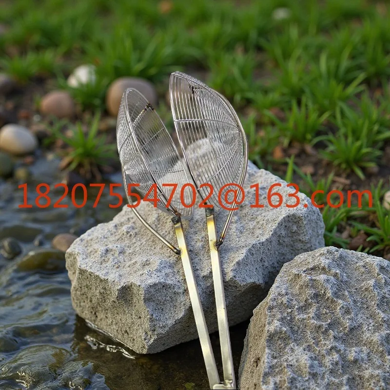 Stainless steel fish clip, river fishing equipment, colander, clip net, clip, special mesh for catching fish, multi-functional