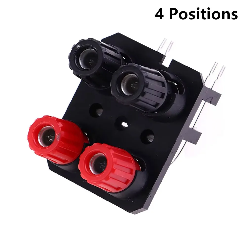 1Pcs 2/4/6 Positions Audio Terminal Block External Audio Jack Bend Pin Speaker Banana Plug 4mm Socket Connector Screw Post