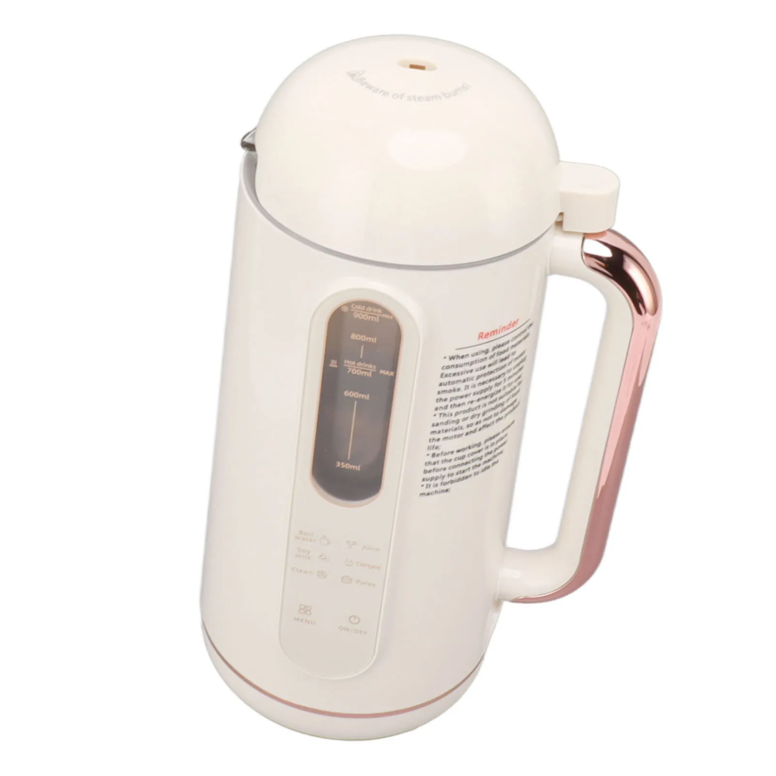 Soy Milk Maker Noise Reduction Anti Scald Multifuntional Creamy White Automatic Soy Milk Maker Machine Easy To Wash for Home