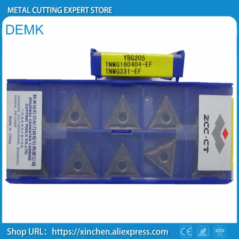 

100% original TNMG160404-EF TNMG160408-EF YBG205 ZCC.CT Mechanical lathe Carbide Blade Insertion External Cutting CNC 10pcs