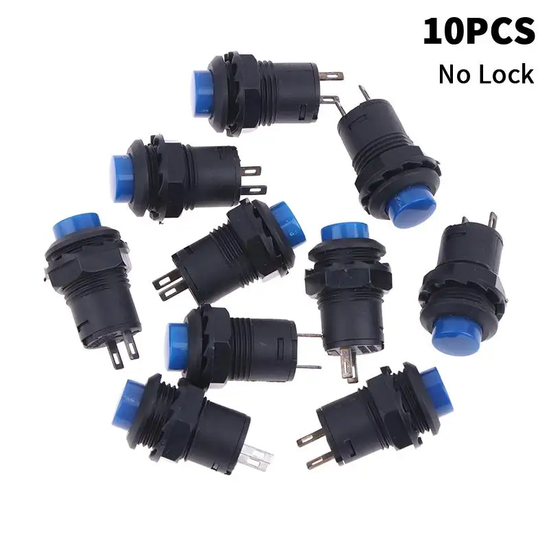 

【TG16】10Pcs 2025 New Self-Lock /Momentary Pushbutton Switches DS427 DS428 12mm OFF- ON Push Button Switch 3A /125VAC 1.5A/250VAC
