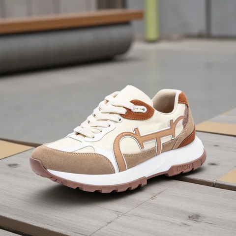 여성용 캐주얼 스포츠 신발, 통기성 경량 스니커즈, 미끄럼 방지 플랫, 야외 러닝 워킹화