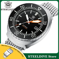 Steeldive SD1989 One-Piece Case 45MM Mens Diver Watch Automatic Mechanical BGW9 Luminous 1000M Waterproof Left Crown Watch Reloj