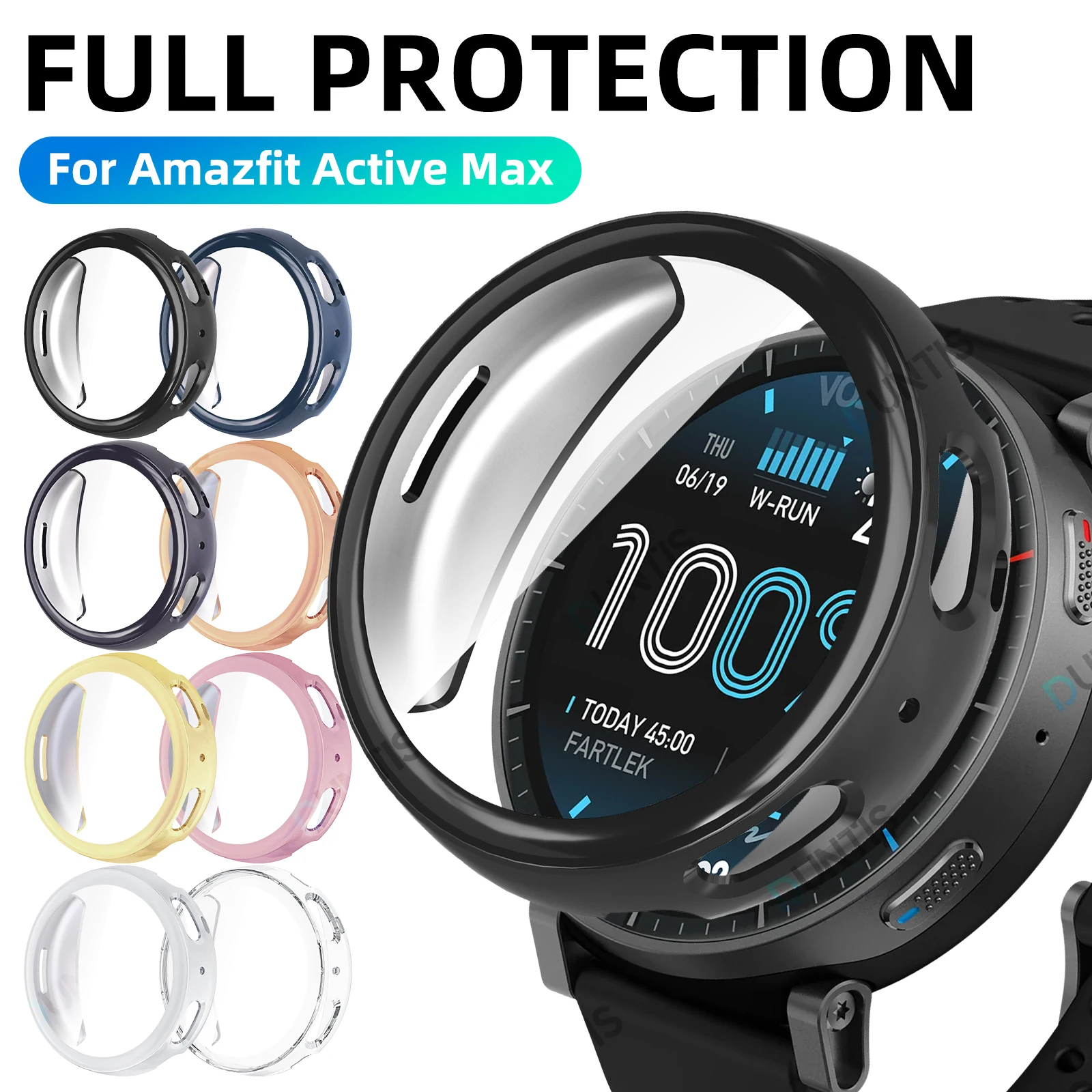 Case For Amazfit Active Max Soft TPU Face Screen Protector Cover All-Around Protective Bumper for Amazfit Active Max Accessories