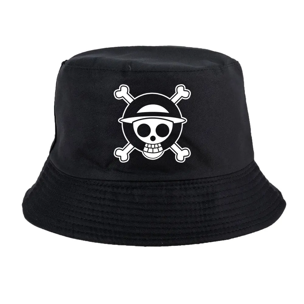Summer Spring Ladies Korean Casual Outdoor Sunprotection One Piece Skull Bucket Hat Fisherman Hats For Teenagers Men Women