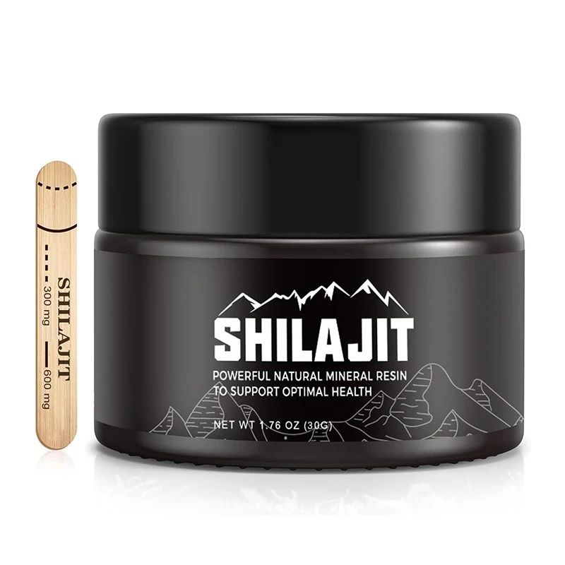 

Чистая гималайская смола Shilajit высокой мощности для мужчин и женщин для наращивания выносливости и мышц, 85+ минералов следов - 500 мг