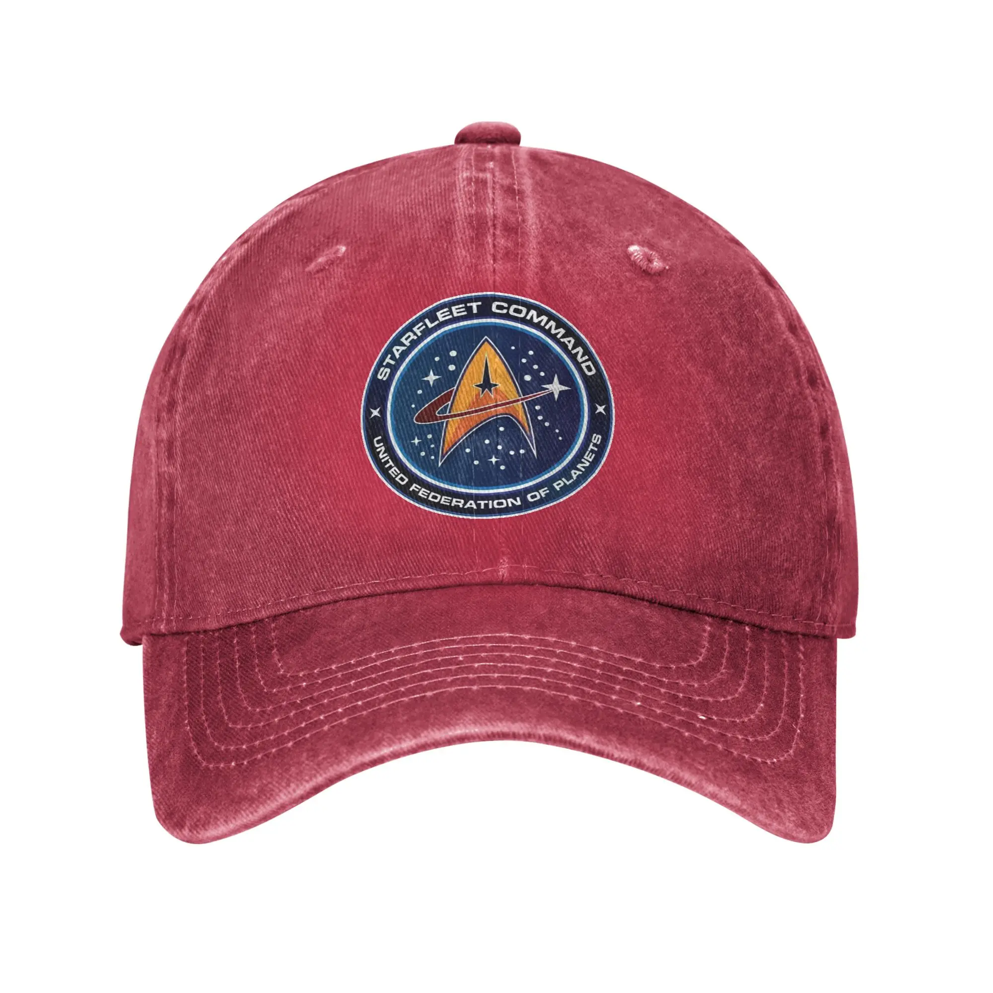 Star Treks Science Fiction TV Series Washed Denim Cap Casual Baseball Caps Adjustable Hat Summer Unisex Baseball Hats