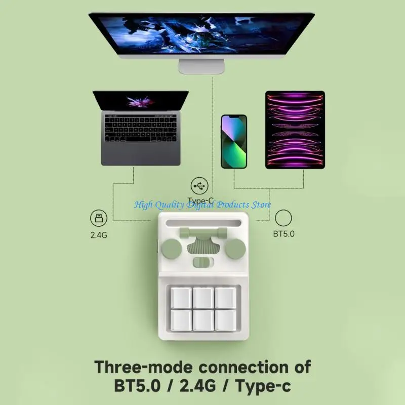 

U2JE Programming Macro ручка клавиатура 6 Keys Macropad Copy Paste Rgb клавиатура