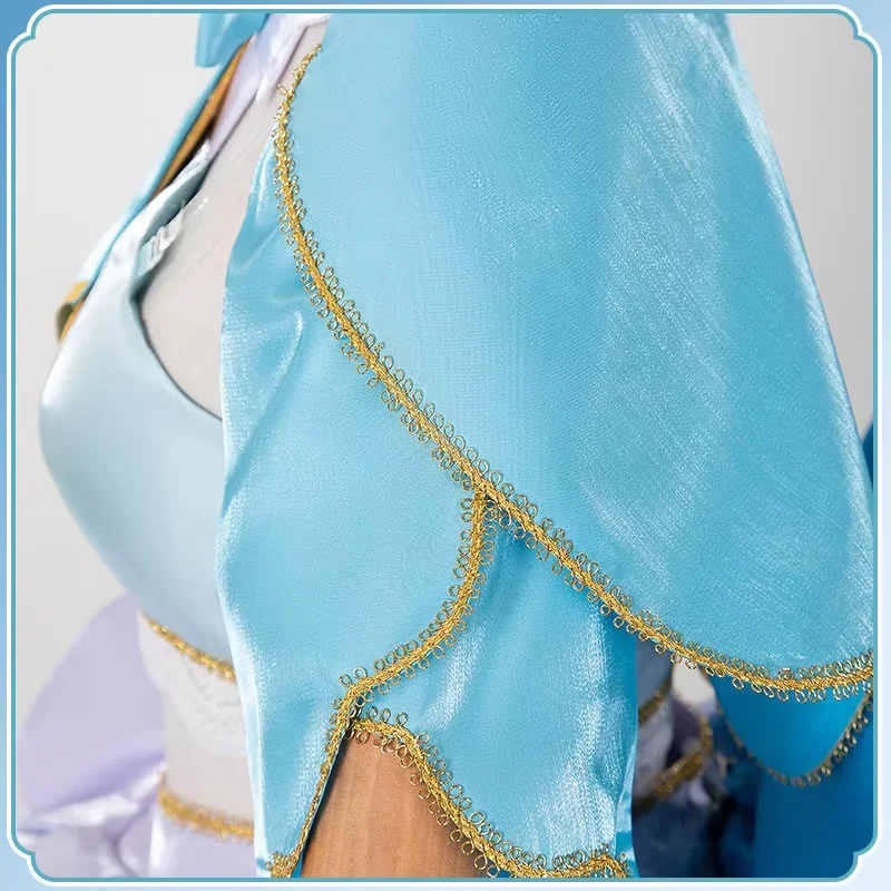

Cure Eclair Anime Star Detective Precure! Cosplay Costume Sweet Light Blue Lolita Dress Halloween Carnival Women Battle Dress