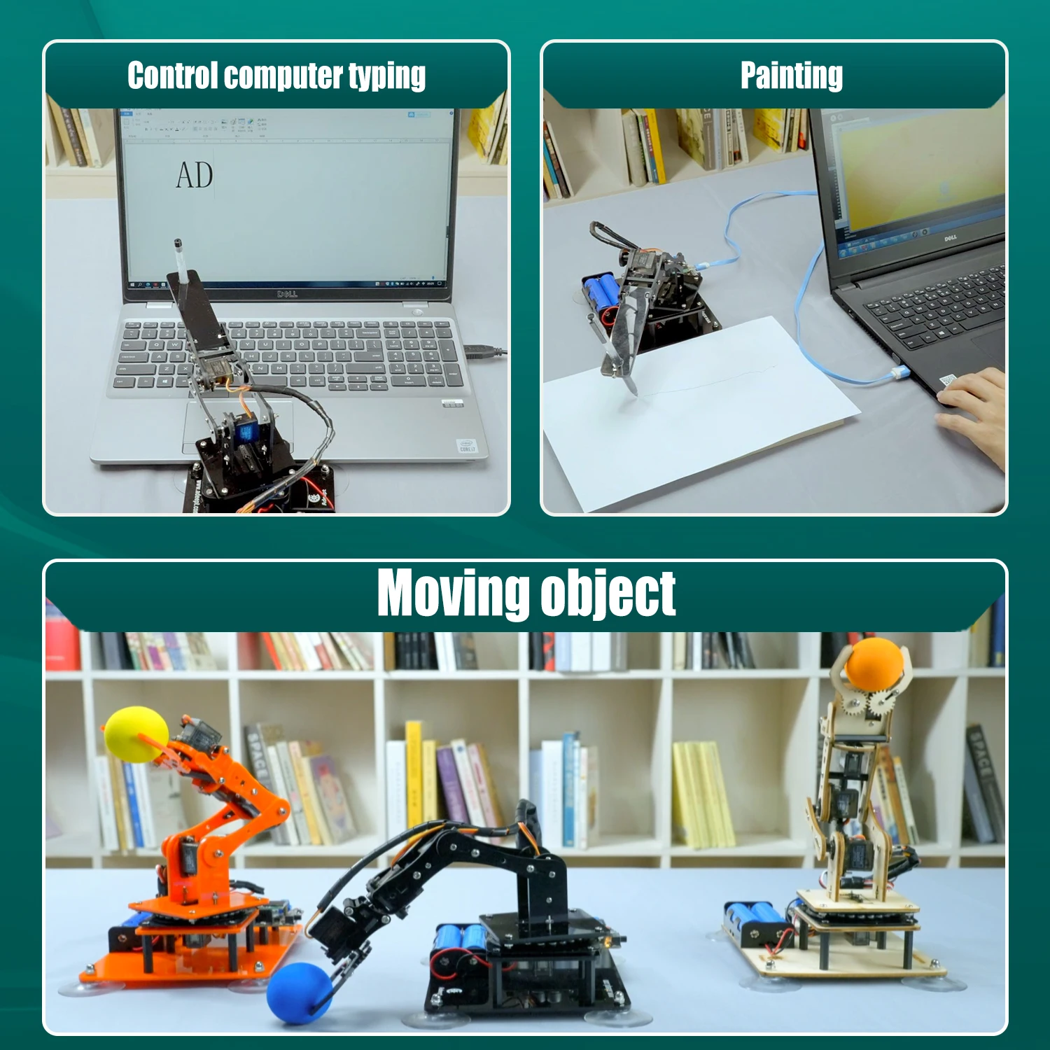 Adeept 5-DOF Robotic Arm Kit Compatible with Arduino IDE, Programmable DIY Coding STEM Education