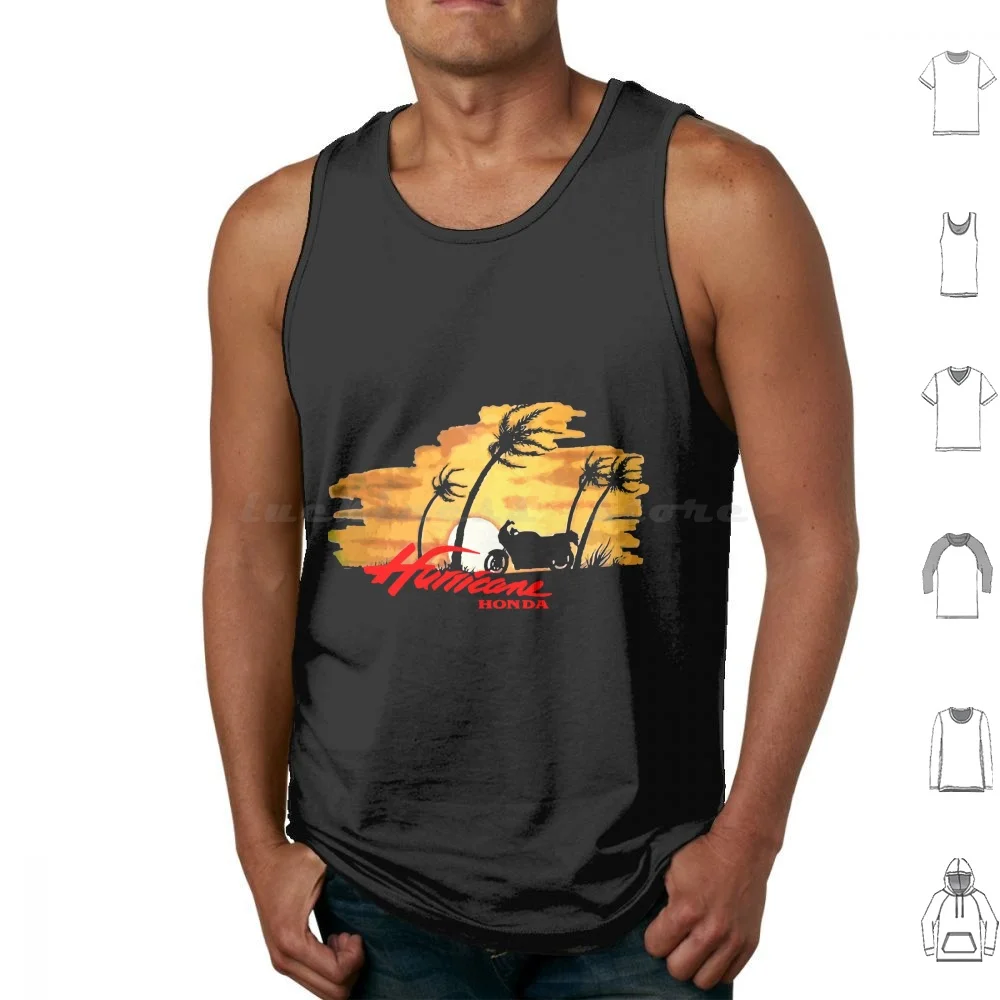 Vintage 1980s Hurricane Motorcycle Tank Tops Print Cotton Cx500 Cx500 Cx 500 Cx500 For Sale Cx500 Exhaust Cx500 Custom