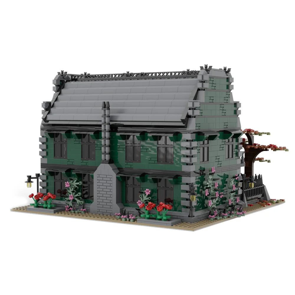 MOC-202594 Horror Mansion Building Blocks Adventure Game Model Tajemnicze Starożytne Budynki Klocki Zmontowana Zabawka dla Dzieci Prezent