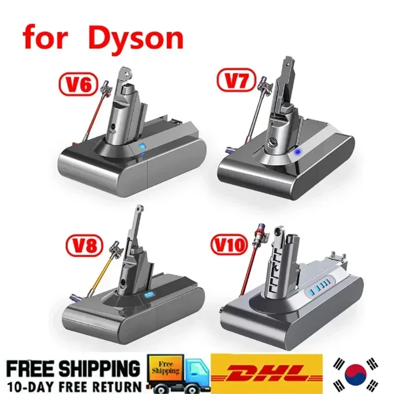 

6000MAh 21.6V Batterie For Dyson V6 V7 V8 V10 Series SV12 DC62 SV11 sv10 Handheld Vacuum Cleaner Spare battery