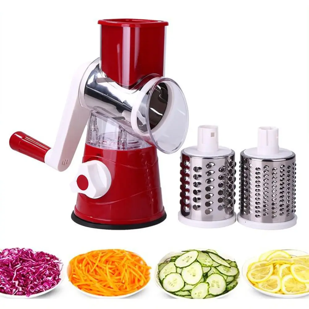 Multipurpose Vegetable Slicer Manual Rotary Shredder Stainless Steel Grater Kitchen Cooking Tool For Potato Cheese