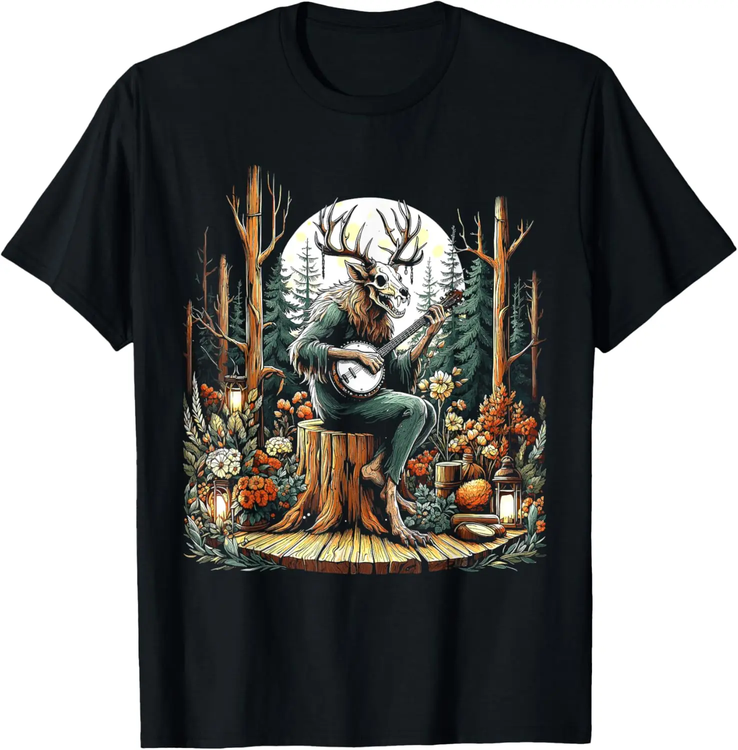 

Футболка для кемпинга Cottagecore Aesthetic Wendigo Cryptid