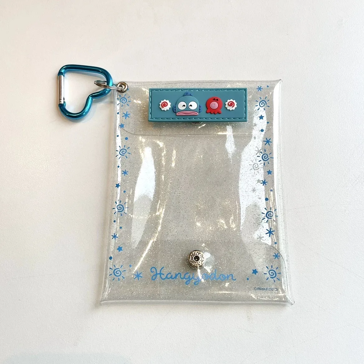 Kawaii Sanrio ПВХ уродливый брелок для ключей с рыбой, сумка для хранения боли, прозрачная сумка для хранения cinnamoroll My Melody, карточка для заметок, ID фото, сумка для хранения кукол