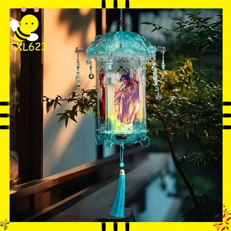 

Heaven Official's Blessing TGCF Acrylic Lantern Puzzle Stand, Official Licensed Xie Lian Hua Cheng Desktop Ornament, Chinese Ani