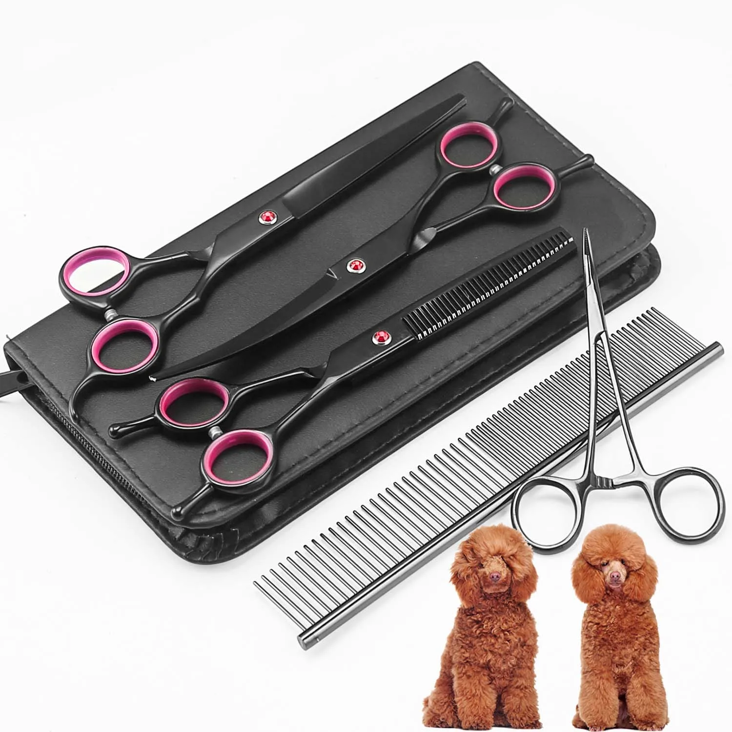 Hundesalon Schere Hund Haar Werkzeug Set Professionelle Trimmen Schere Gebogene Schere Teddy Haarschneiden Schere Pet Liefert