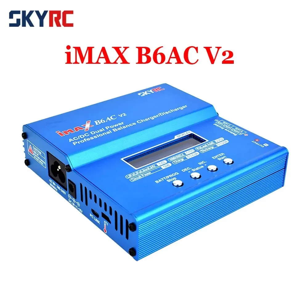 SKYRC IMAX B6AC V2 Balance Charger Discharger, Digital LCD Screen Multi‑Chemistry Battery Charger for RC Model Battery Charging