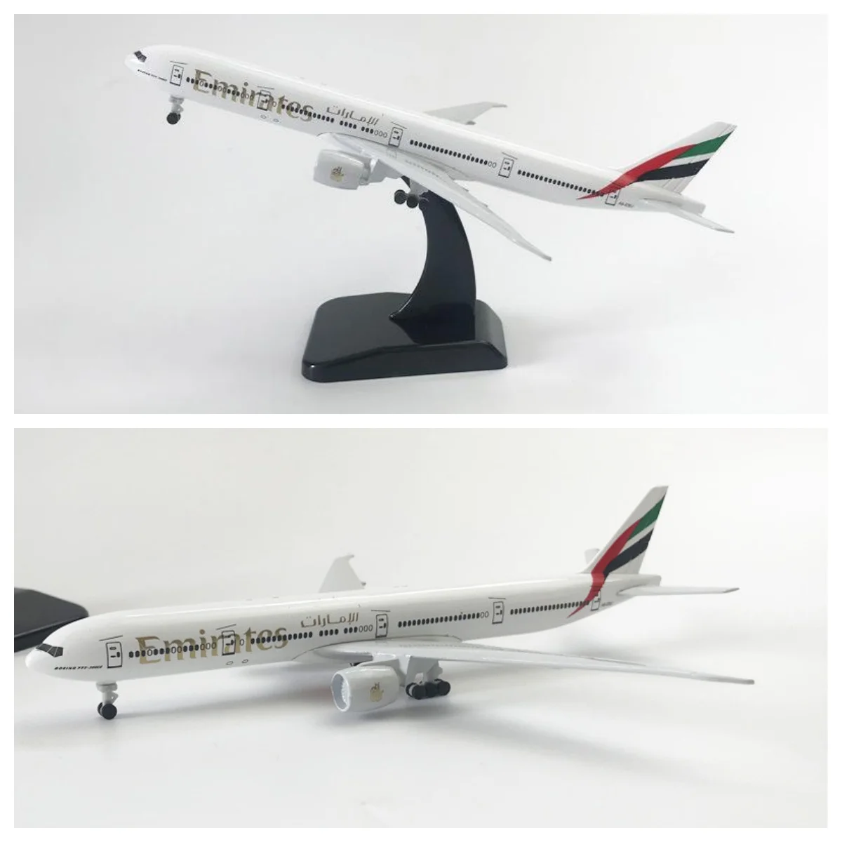 20cm Emirates Airlines Boeing 777 Alloy Plane B777 with wheels 1:400 Aircraft Model Replica Collectibles Home Decoration