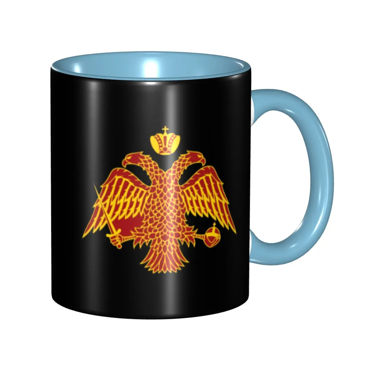 

Byzantine Imperial Flag Coffee Mug DIY Custom The Greek Orthodox Churches Ceramic Mug Cup Creative Gift