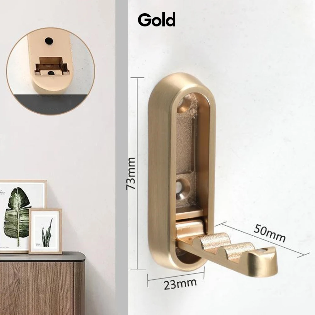 Wall Hooks Folding Towel Hanger Wardrobe Door Bathroom Hooks Invisible Clothing Hooks Multi-Purpose Coat Clothes Holder