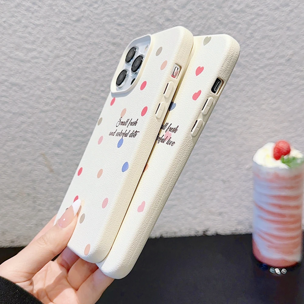 Love Heart PU Leather Phone Cases For iPhone 15 Pro Case iPhone 12 13 14 16 Pro Max 11 14 15 Plus i15 Fundas Soft Silicone Cover