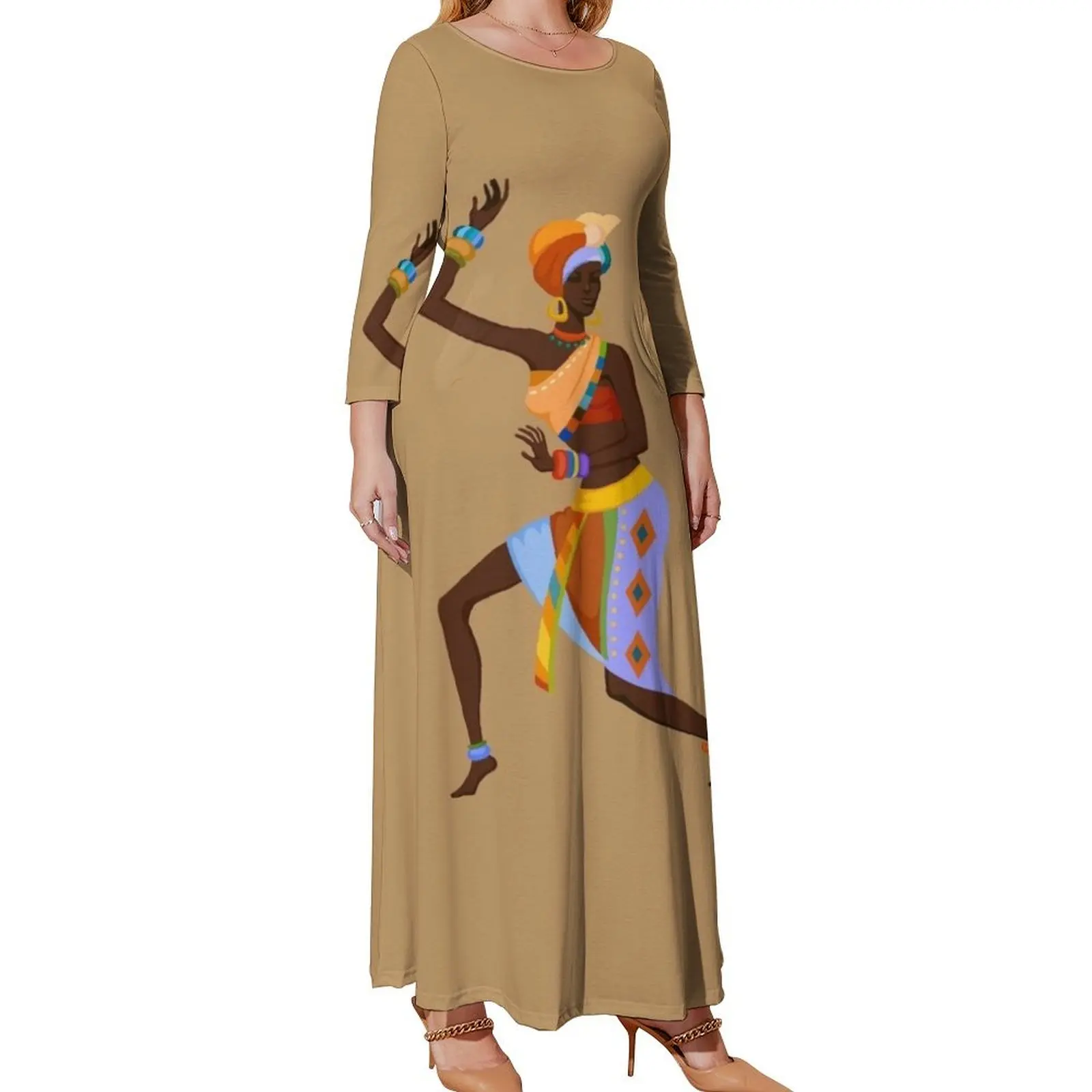 

African Dance, Brazilian Capoeira Long Sleeved Dress Clothing female dresses for prom summer dress woman 2024 long sleeve dress