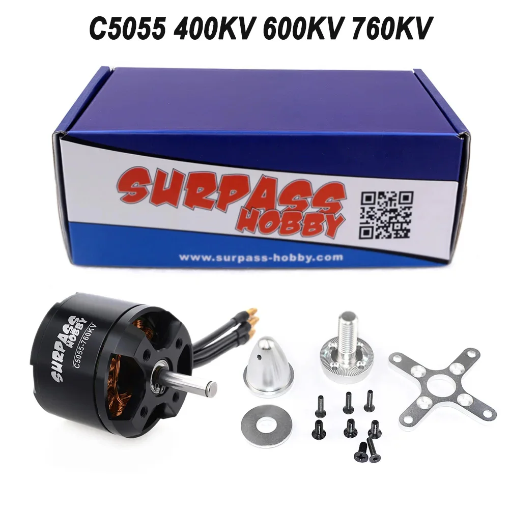 SURPASS HOBBY C5055 400KV 600KV 760KV Brushless Motor Brushless Motor for RC Airplane Fixed-wing Glider Aircraft