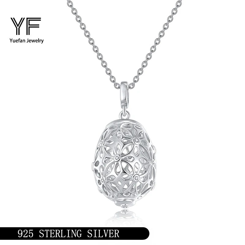

S925 Silver Moissanite Egg filigree Pendants Certified Hip Hop Style Jewelry Personalized rings Valentine's Day Gift