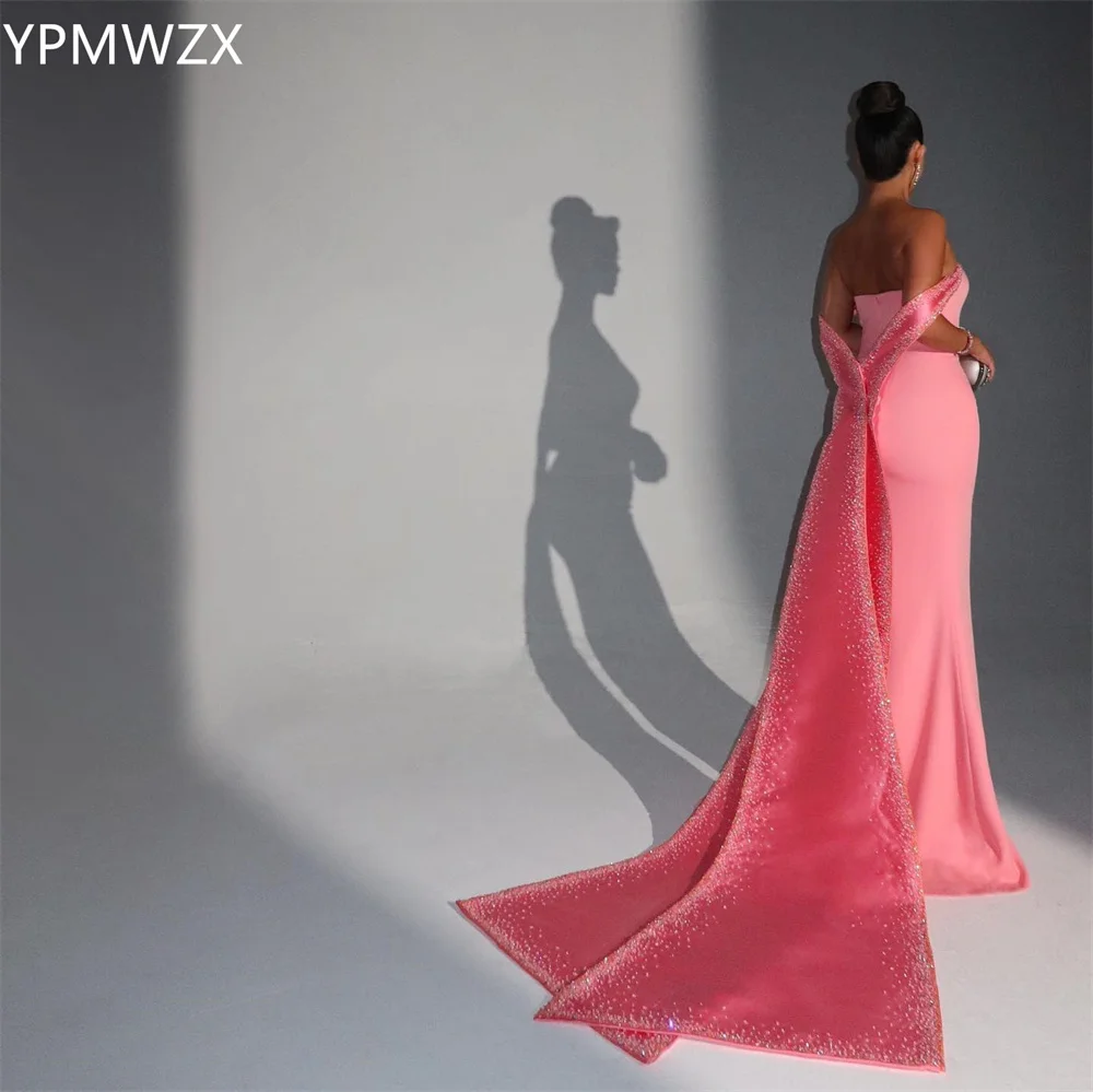 YPMWZX-Jupes sirène à épaules dénudées personnalisées, longueur au sol, perles, robes sur mesure pour occasions