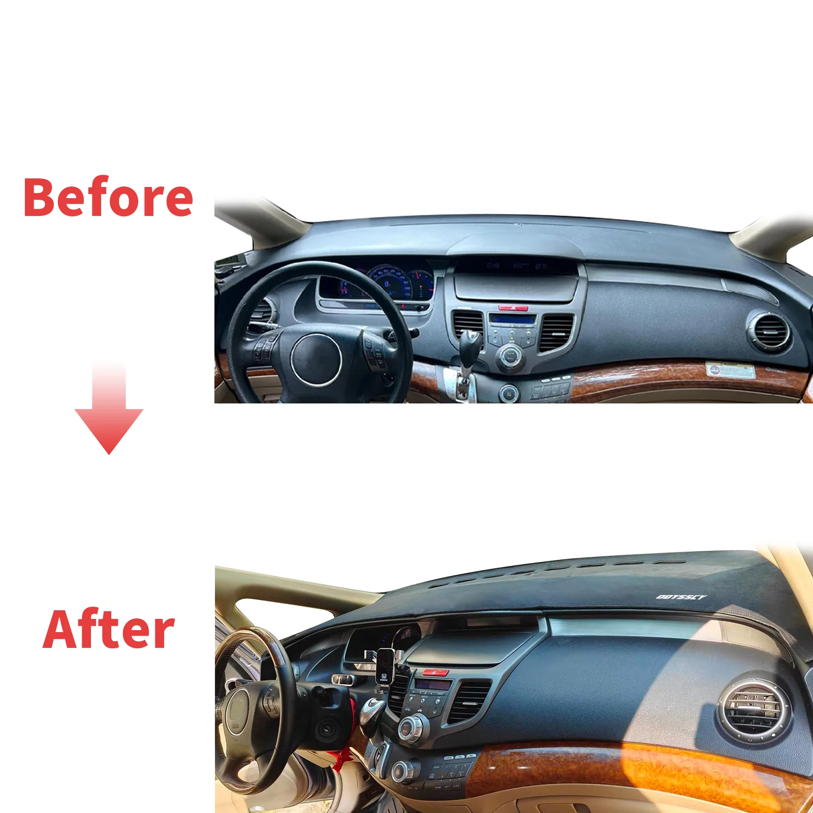 fit for Honda Odyssey 2003 2004-2008 Rb1 LOGO Dashmat Dashboard Cover Pad Car Accessories DashMat Sunshade Protective Carpet