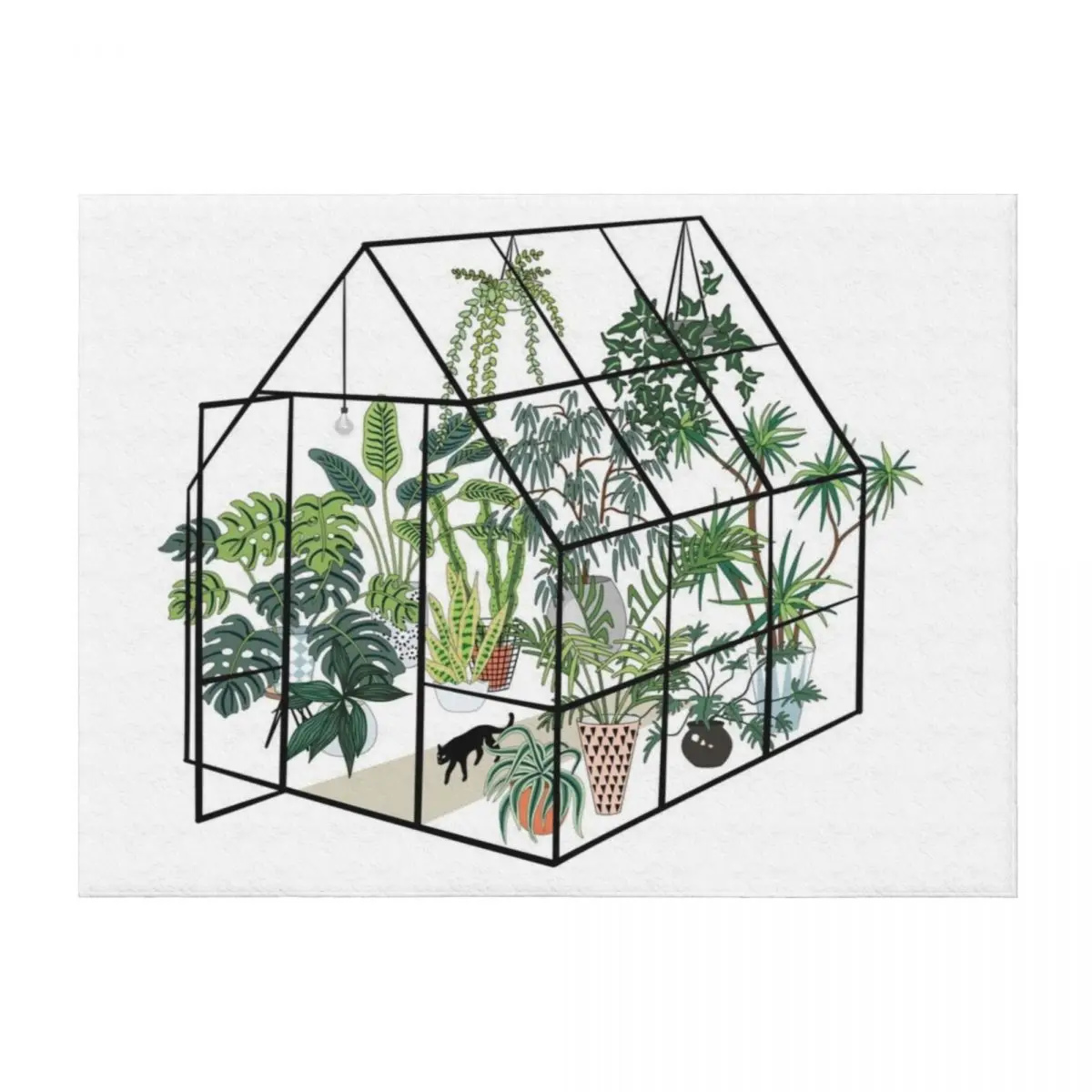 

greenhouse with plants Throw Blanket Multi-Purpose Hairys funny gift Picnic Blankets