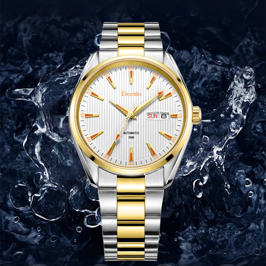 Deesio Clean Factory Watch Luxury Couple Wristwatches Automatic Mechanical Japan Movement Waterproof 50M montres mécaniques