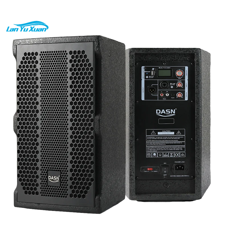 

DASN Q8DC 8 Inch 2000W DSP Outdoor DJ Stage Home Theatre BT Active Full Frequency Wooden Cabinet Speaker Audio System Sound