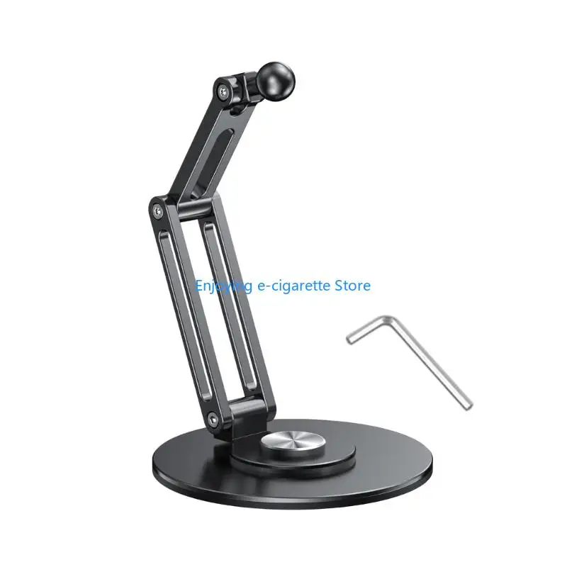 Drehbare 17-mm-Standard-Kugelpfannen-Aluminium-Basisunterstützung, tragbarer Telefonständer für Handy-Clip und Tablet-Halterung – Detail 4