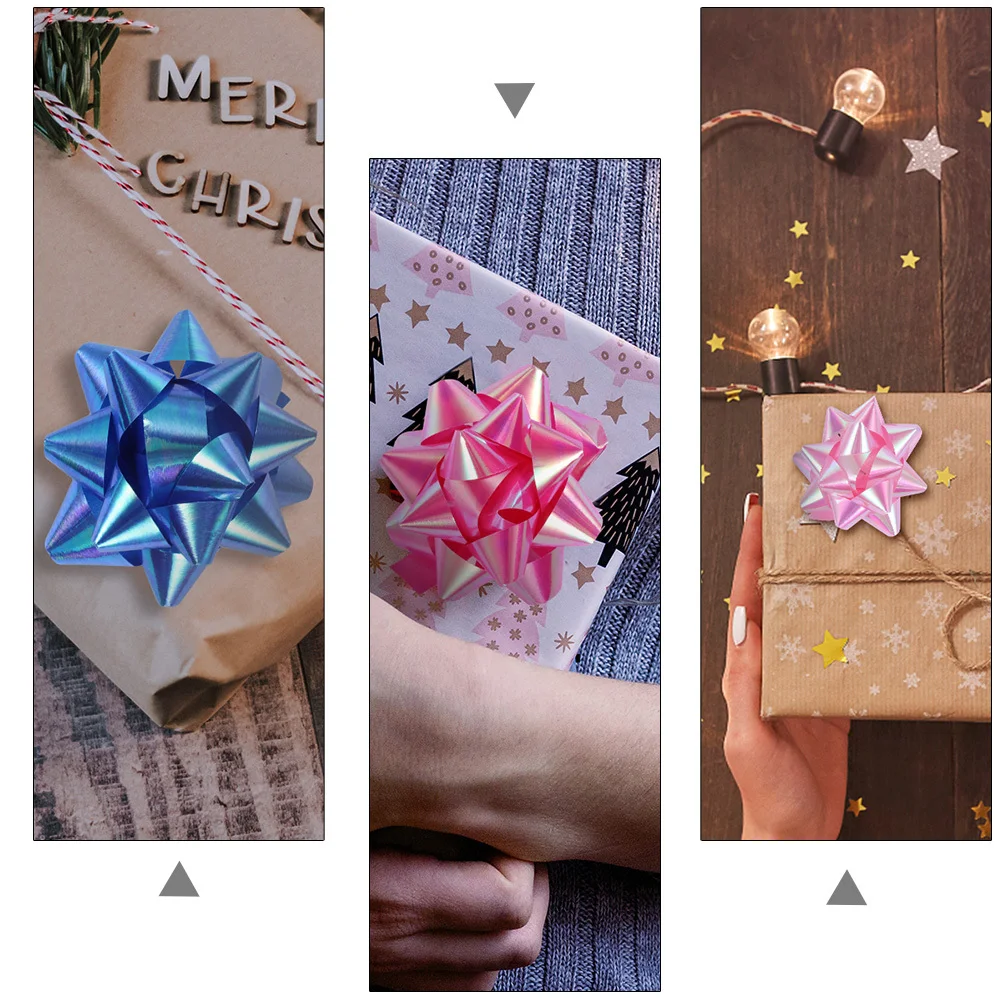 

50pcs Pull Bows Gift Wrap Decoration Flower Shape For Wedding Birthday Christmas Party Box Favor Present Pull Flower