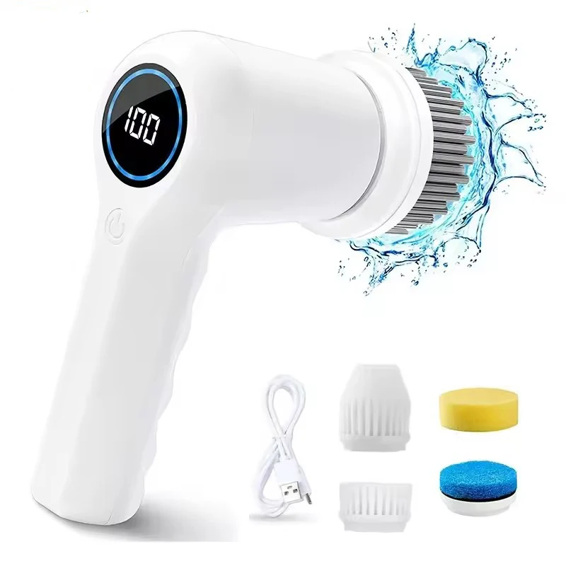 

New Household Cleaning Brushes Electric Kitchen Brush Cleaning Gadgets for Home Multifunctional Cleaner Brush Electric Spin S